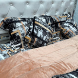 PRE ORDER ONLY SUPER KING SIZE 6 PCS QUILT SET ( AVAILABLE THIRD WEEK OF AUGUST) DO HALF PAYMENT NOW AND HALF BEFORE WE POST THE ORDER ( will contact with you on given number for the balance )