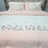 DESIGNER QUEEN TO KING SIZE QUILT SET – FULL EMBROIDERY WARM QUILT, BEDSHEET, PILLOW COVERS & CUSHIONS LUXURY BEDDING SET
