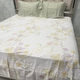 SUMMER SUPER KING SIZE ( JUMBO SIZE ) FLAT MUSLIN PURE COTTON BEDHSEET SET