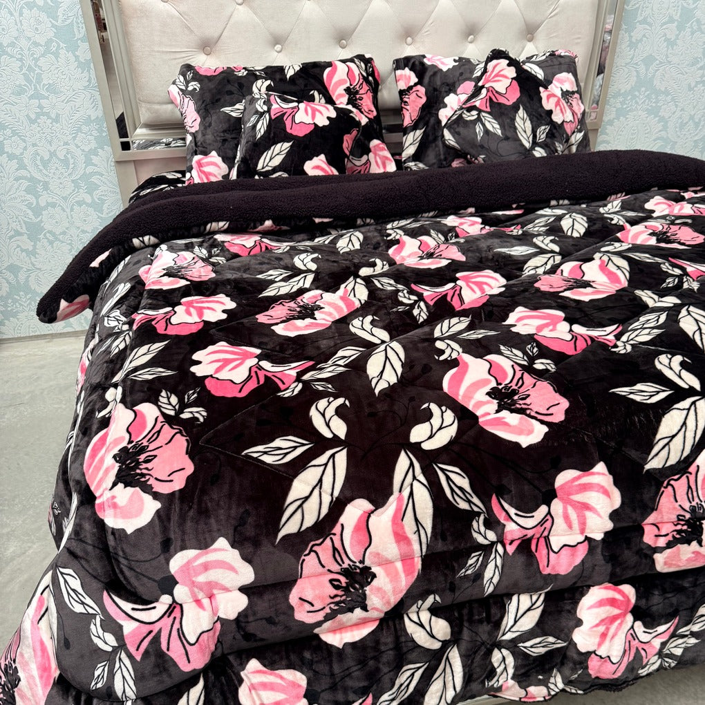 6-PIECE LUXURY SHERPA QUILT SET WITH FITTED SHEET – CUSTOMISED QUEEN & KING SIZE