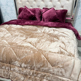 TITLIS PREMIUM 6-PIECE REVERSIBLE QUILT SET WITH FITTED-TYPE SHEET – QUEEN TO KING SIZE