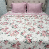 SUMMER KING SIZE PURE COTTON REVERSIBLE COMFORTER SET ( Bedsheeet for on super king size bed)