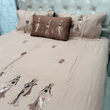 BLACK BEAUTY – SUPER KING 100% PURE COTTON 5-PIECE LUXURY EMBROIDERED BEDSHEET SET