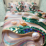 SUMMER SUPER KING SIZE 7 D BEDHSEET SET