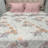 SUMMER PURE COTTON KING SIZE 4 PCS COMFORTER SET ( bedsheet will fit on super king size as well )