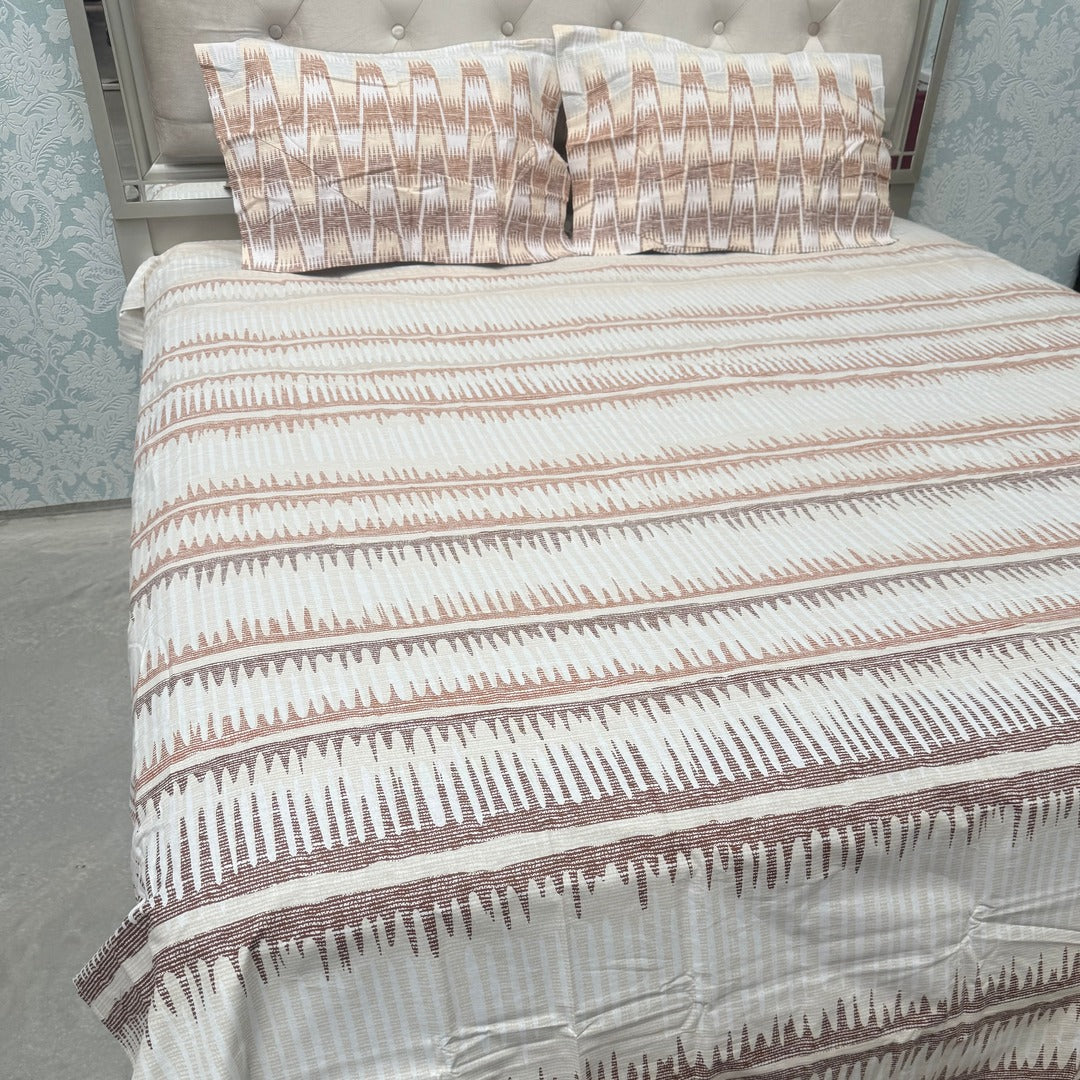 SUMMER QUEEN SIZE PURE COTTON BEDSHEET SET