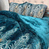 4-PIECE PREMIUM VELVET QUILT SET – SUPER KING SIZE LUXURY BEDDING