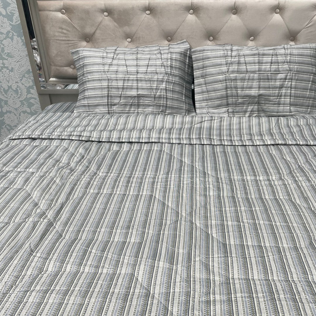SUMMER PREMIUM QUALITY SUPER KING SIZE PURE COTTON 4 PCS COMFORTER SET