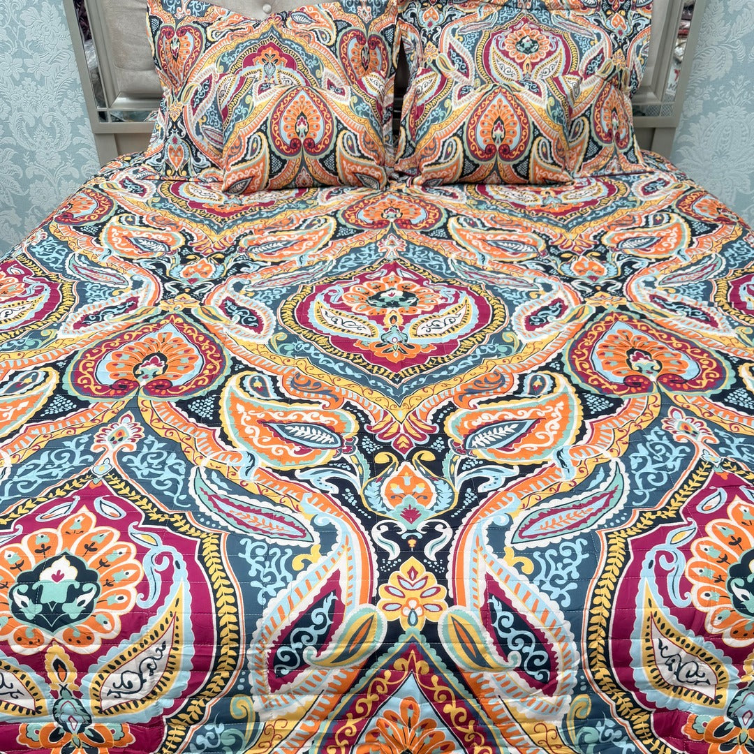 SUMMER JAIPURI STYLE 5 PCS KING SIZE BEDCOVER SET