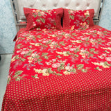 JAIPURI PRINT PURE COTTON TRADITIONAL FLAT SUPER KING BEDSHEET SET