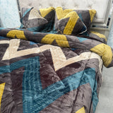 WINTER SUPER KING SIZE QUILT SET WITH FITTED BEDSHEET AND 2 CUSIONS PREMIUM QUALITY SUPER WARM SET