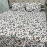 SUMMER PURE COTTON JAIPURI STYLE SUPER KING SIZE BEDSHEET SET