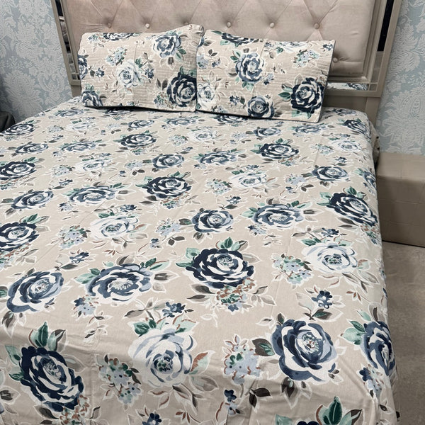 PREMIUM PURE COTTON  FLAT SUPER KING BEDSHEET SET