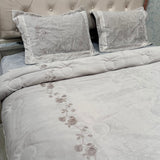 LUXURY HOTEL STYLE QUILT SET WITH EMBROIDERY SUPER KING SIZE BEDDING 👑✨