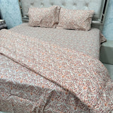 JAIPURI PRINTS PURE COTTON VINTAGE FLORAL COMFORTER SET – KING TO SUPER KING