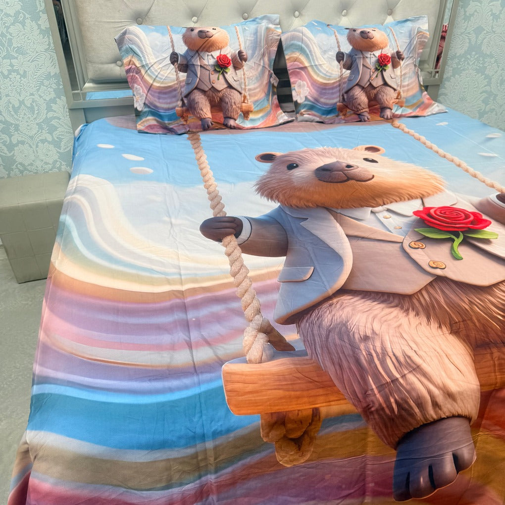 SUMMER BEAUTIFUL KING SIZE KIDS BEDSHEET