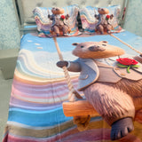SUMMER BEAUTIFUL KING SIZE KIDS BEDSHEET