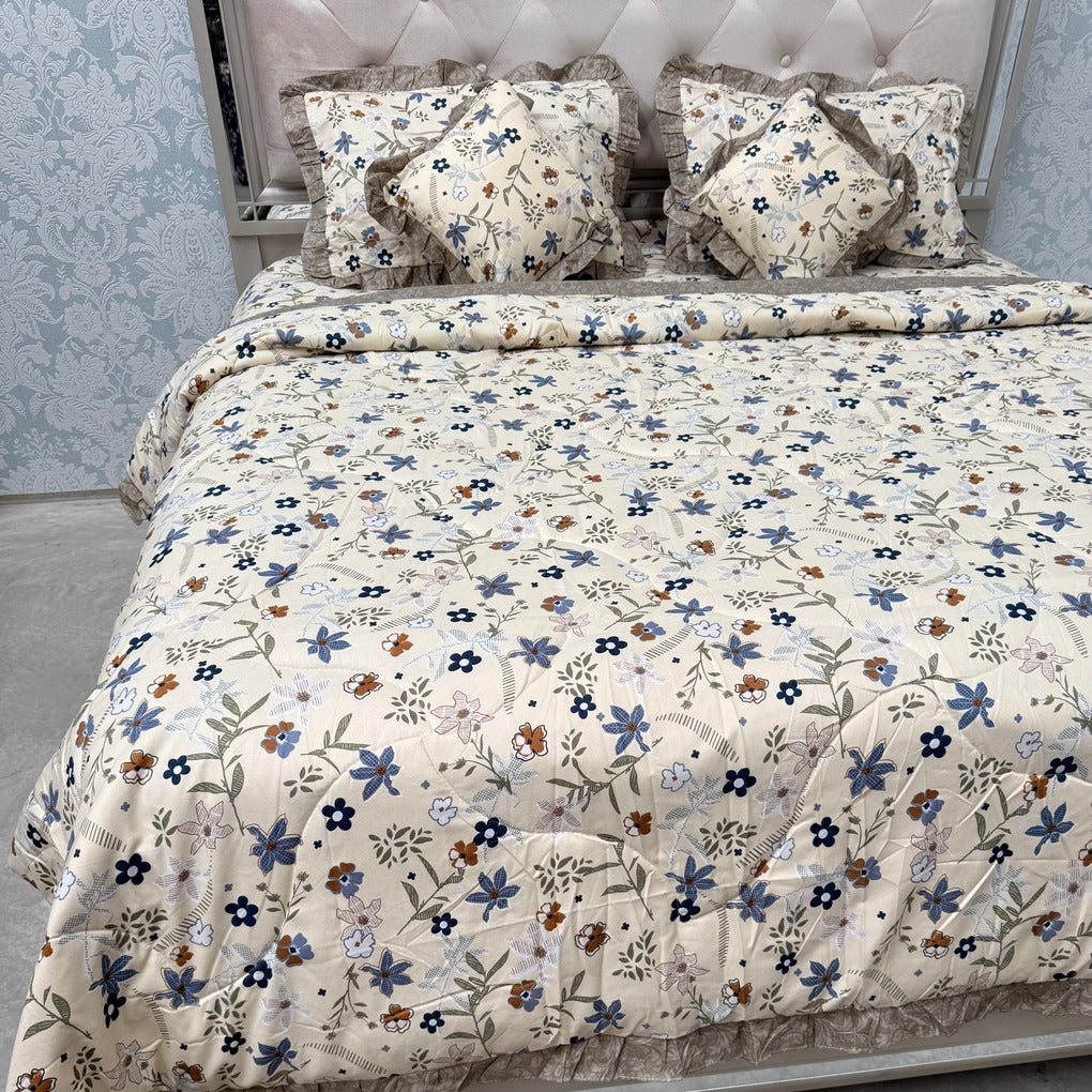 GLACÉ COTTON LUXURY DESIGNER COMFORTER SET – 6 PIECES SUPER KING SIZE