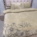 LUXURY KING SIZE VELVET QUILT SET 4 PIECE – PREMIUM WARM SOFT DESIGNER BEDDING SET (AUSTRALIAN FIT)