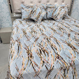 ANTI-SKID PURE CLEAR BEDSHEET SET 5 PCS KING SIZE BEDDING SET