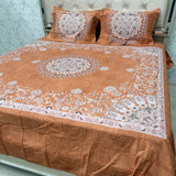 SUMMER DESINER PREMIUM SUPER KING SIZE BEDSHEET SET IN PURE COTTON