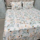 SUMMER PREMIUM QUALITY GLACÉ COTTON SUPER KING SIZE BEDSHEET SET