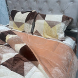 WINTER MONTE CARLO QUEEN SIZE SET WITH KING SIZE QUILT IN VELVET