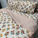 SUMMER QUEEN SIZE FULLY REVERSIBLE BEDCOVER SET WOTH DOHAR ( same as comforter set)