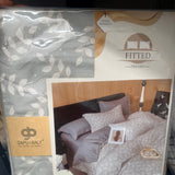 SUMMER SOFT GLACÉ COTTON 3 PCS FITTED SHEET FOR DOUBLE AND STANDARD QUEEN SIZE