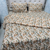 JAIPURI PRINTS PURE COTTON VINTAGE FLORAL COMFORTER SET – KING TO SUPER KING