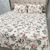 SUMMER PURE COTTON SUPER KING SIZE FLAT JAIPURI  PRINT BEDSHEET SET