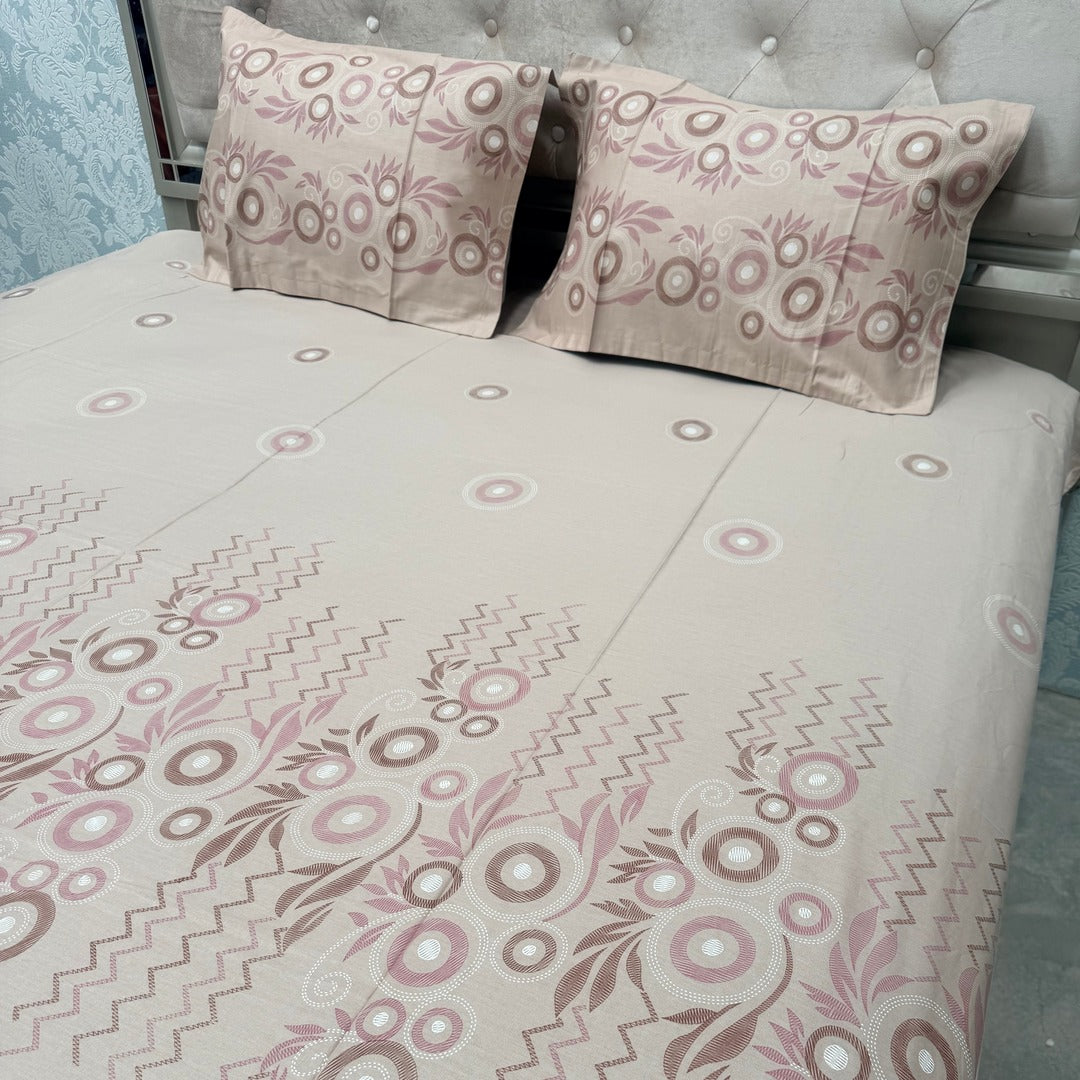 SUMMER QUEEN SIZE PURE COTTON FLAT BEDSHEET SET