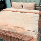 PREMIUM DESINER KING SIZE QUILT SET WITH EMBROIDERY AND HEAVY BEDCOVER