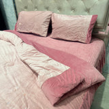 PREMIUM DESINER KING SIZE QUILT SET WITH EMBROIDERY AND HEAVY BEDCOVER