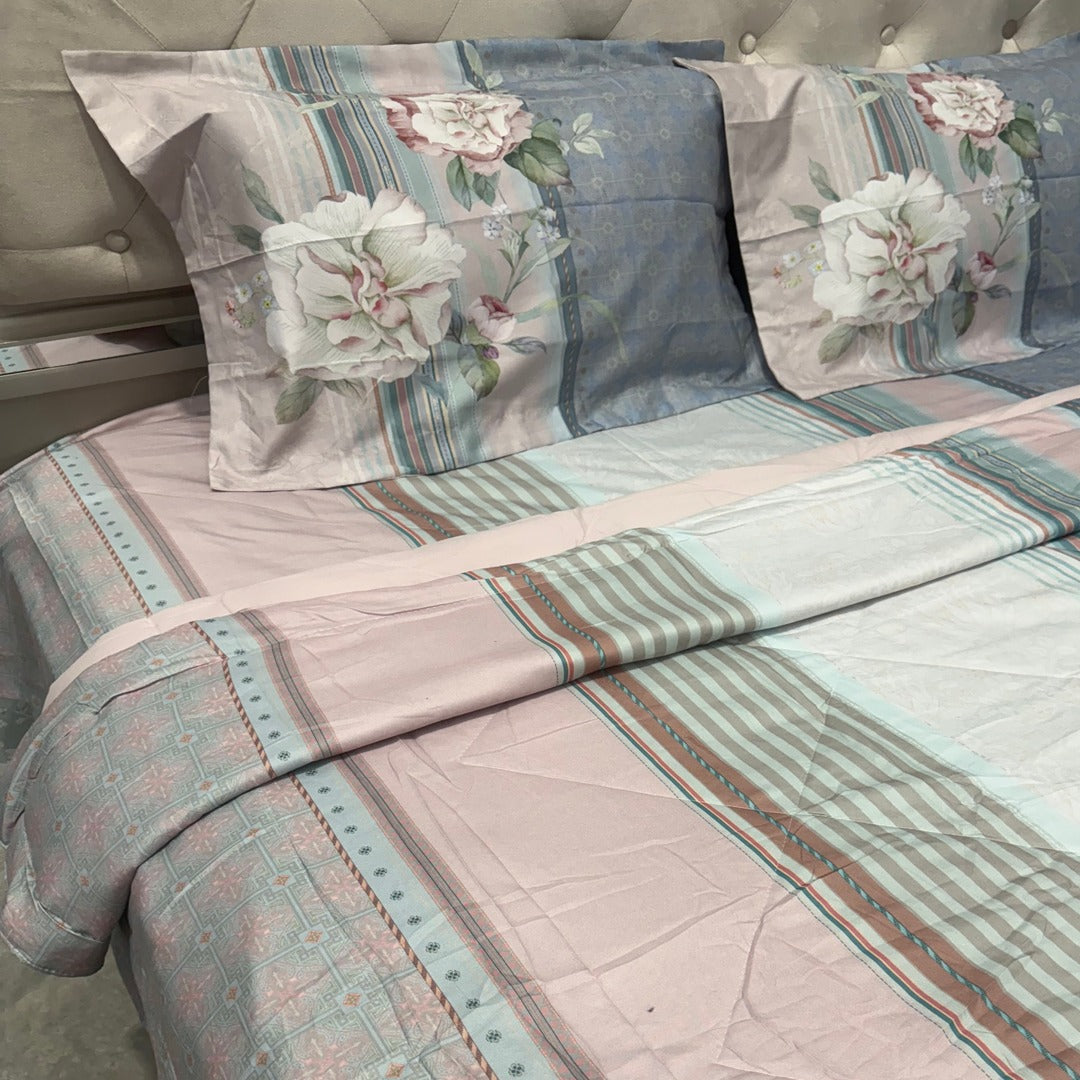 SUMMER 4 PCS KING SIZE DIGITAL PRINT COMFORTER SET