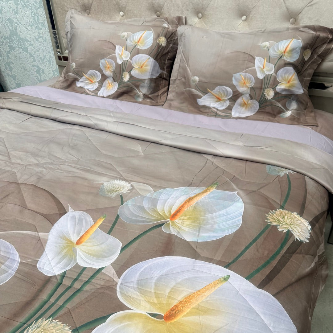 SUMMER DIGITAL PRINT KING SIZE 4 PCS COMFORTER SET