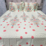 SUMMER QUEEN SIZE PURE COTTON FLAT BEDSHEET SET