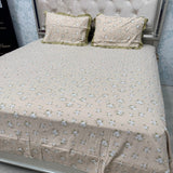 SUPER KING SIZE 100% PURE COTTON BEDSHEET – MINIMAL FLORAL DESIGN