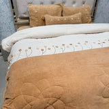 LUXURIOUS EXTRA WARM QUILT SET WITH FITTED SHEET ( queen to king size)