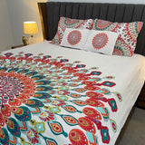 PRE ORDER DESINER 5 PCS COLOURFUL KING SIZE BEDCOVER SET IN COTTON (AVAILABLE IN TWO WEEKS)