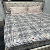 SUMMER PURE COTTON QUEEN SIZE FITTED BEDSHEET