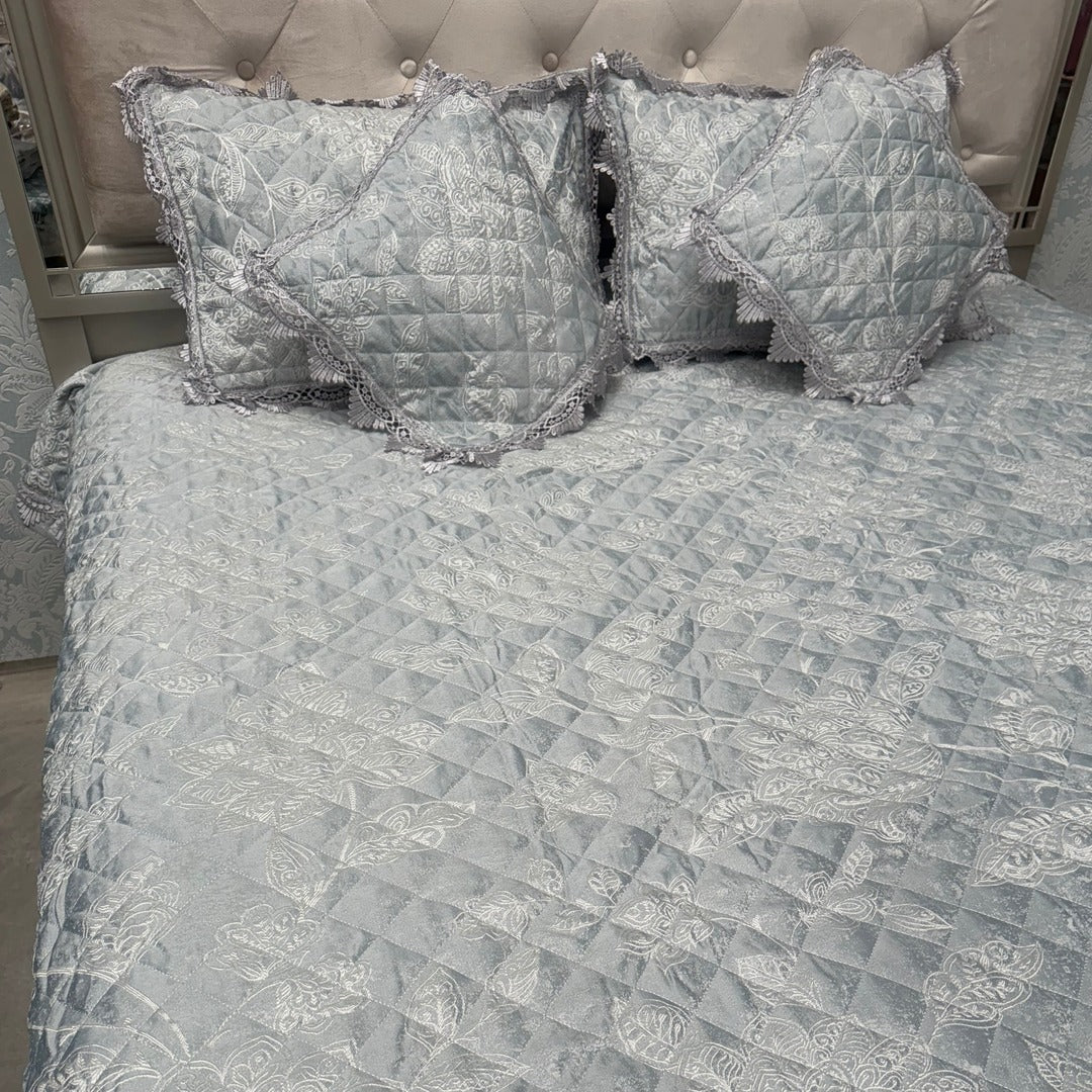ROYAL LOOK KING SIZE 5 PCS QUILTED BEDCOVER SET
