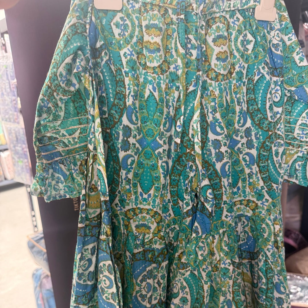 GIRLS PURE COTTON JAIPURI STYLE FROK SUIT WITH SHARARA SIZE 24