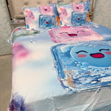 SUMMER SUPER KING SIZE 7 D FLAT BEDSHEET SET