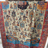 PAKISTAN KANI,MOONLIGHT REVERSIBLE PASHMINA WORK SHAWL