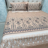 SUMMER DESINER PREMIUM SUPER KING SIZE BEDSHEET SET IN PURE COTTON