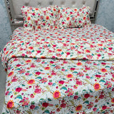 JAIPURI PRINTS PURE COTTON VINTAGE FLORAL COMFORTER SET – KING TO SUPER KING