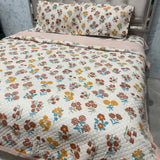 SUMMER QUEEN SIZE FULLY REVERSIBLE BEDCOVER SET WOTH DOHAR ( same as comforter set)