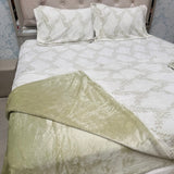 PREMIUM ENGLISH COLOUR KING SIZE 4 PCS DUVET COVER SET ( quilt cover set )