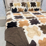 PREMIUM SHERPA WINTER QUILT COVER SET – QUEEN SIZE FITTED BEDSHEET SET